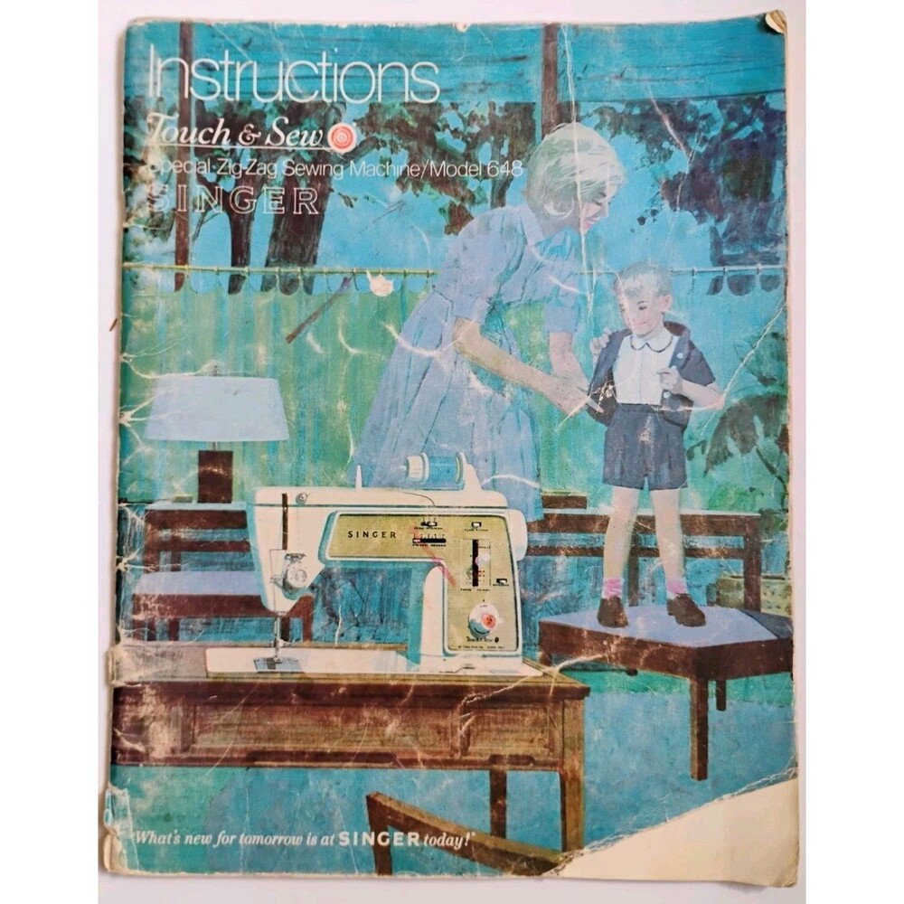 Original Vintage 1969 Singer Touch & Sew 648 Sewing Machine Manual Instructions